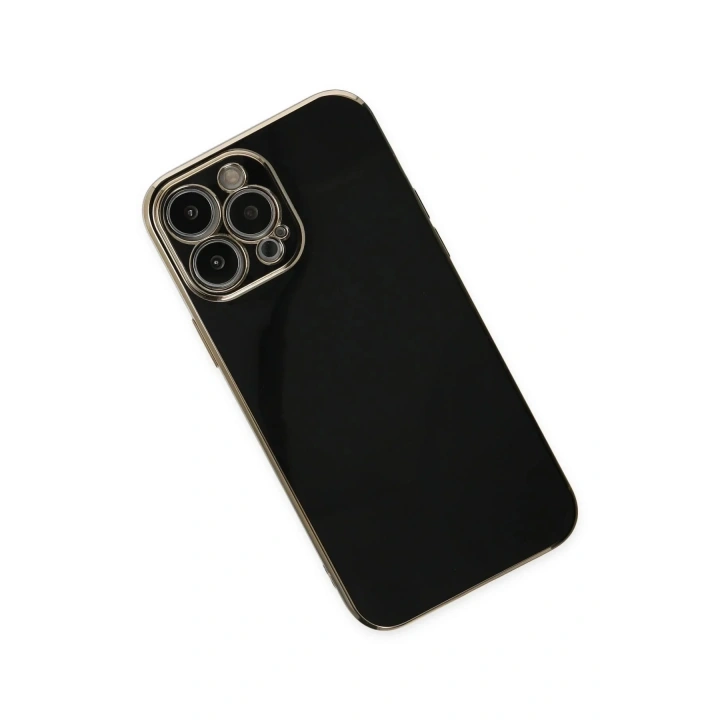 Mey İthalat®  iPhone 15 Pro Max Kılıf Volet Silikon - Siyah
