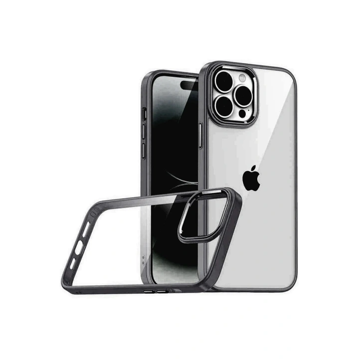Mey İthalat®   iPhone 15 Pro Max  Lensli Silikon - Siyah