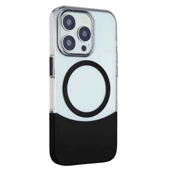 Mey İthalat®  iPhone 15 Pro Max PC Suit Magsafe Kapak - Siyah
