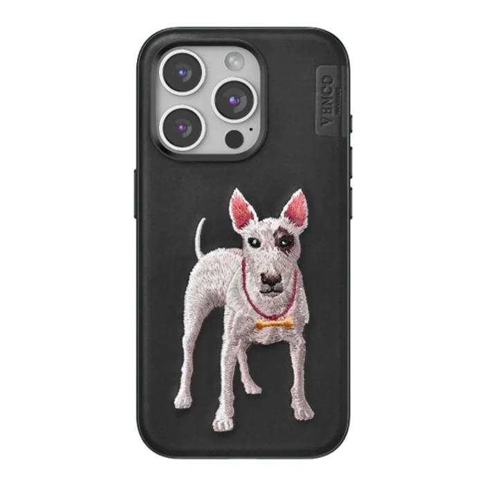 Mey İthalat®  iPhone 15 Pro Max Perma Desenli Kapak - Siyah