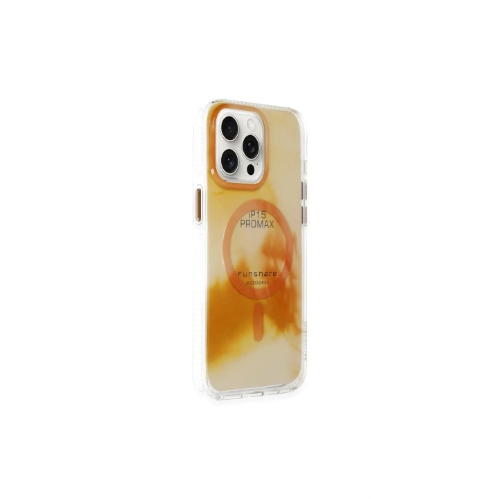 Mey İthalat®  iPhone 15 Pro Max Phantom Magsafe Kapak - Gold