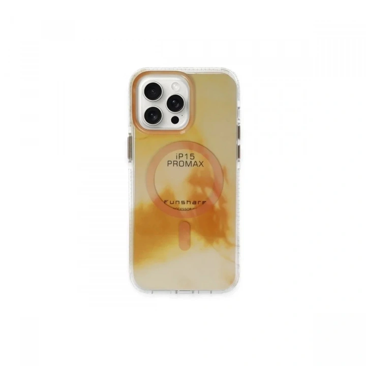 Mey İthalat®  iPhone 15 Pro Max Phantom Magsafe Kapak - Gold