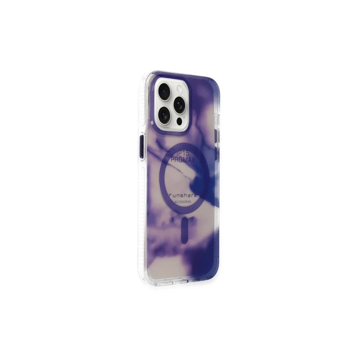 Mey İthalat®  iPhone 15 Pro Max Phantom Magsafe Kapak - Mor