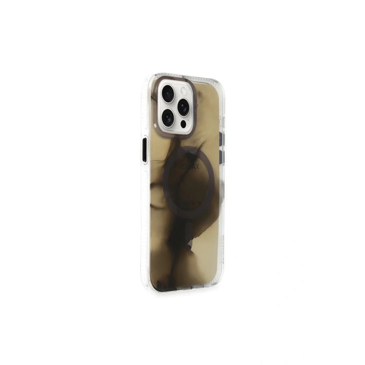 Mey İthalat®  iPhone 15 Pro Max Phantom Magsafe Kapak - Siyah