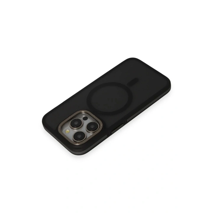 Mey İthalat®  iPhone 15 Pro Max Rocky Magsafe Kapak - Siyah