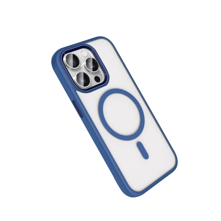 Mey İthalat®   iPhone 15 Pro Max Terea Magsafe Kapak - Lacivert