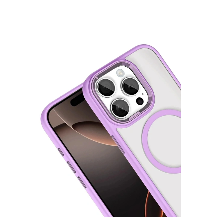 Mey İthalat®   iPhone 15 Pro Max Terea Magsafe Kapak - Lila