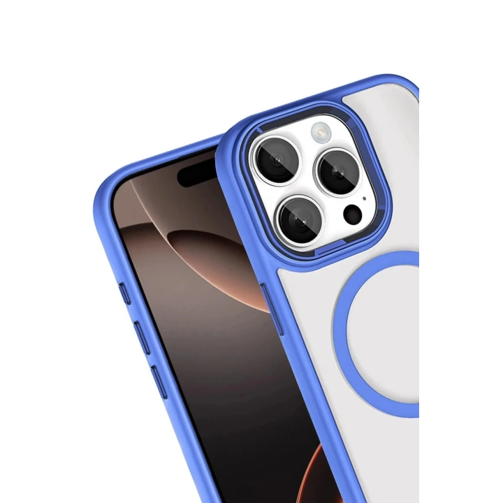 Mey İthalat®   iPhone 15 Pro Max Terea Magsafe Kapak - Mavi