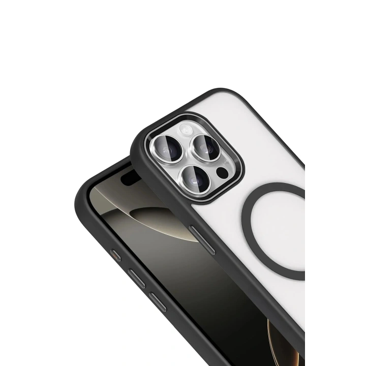 Mey İthalat®   iPhone 15 Pro Max Terea Magsafe Kapak - Siyah