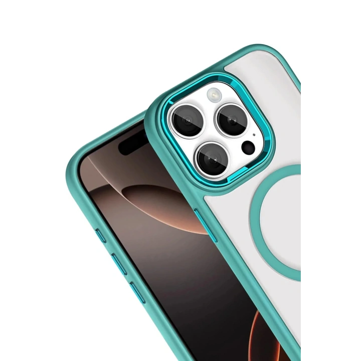 Mey İthalat®   iPhone 15 Pro Max Terea Magsafe Kapak - Yeşil