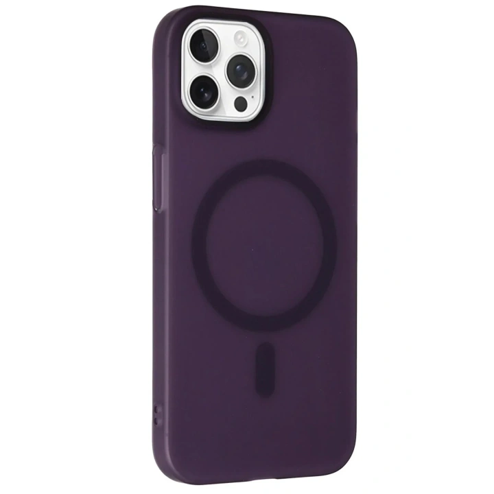 Mey İthalat®  iPhone 15 Pro Max Tuna PC Slim Magsafe Kapak - Derin Mor