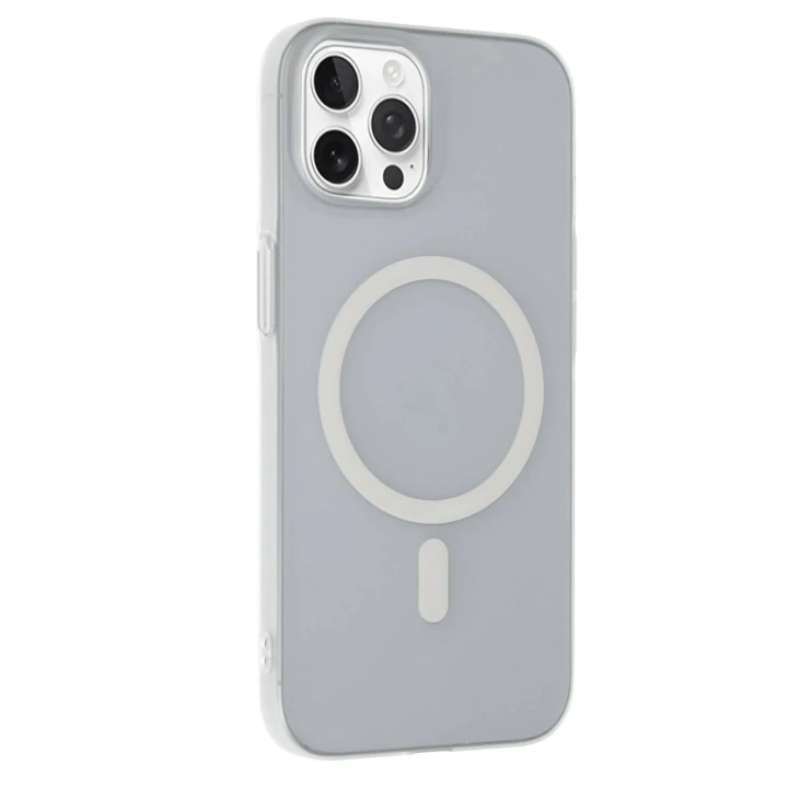 Mey İthalat®  iPhone 15 Pro Max Tuna PC Slim Magsafe Kapak - Şeffaf