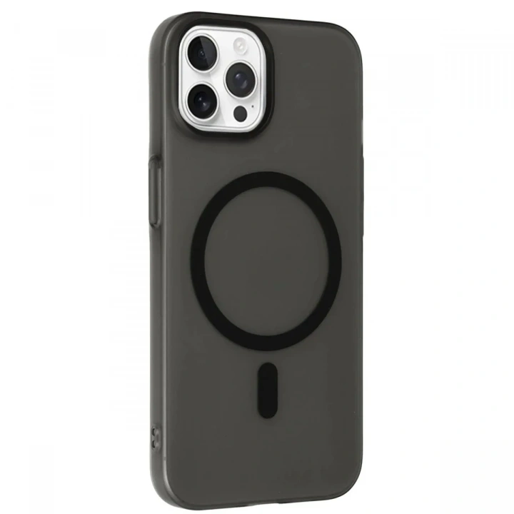 Mey İthalat®  iPhone 15 Pro Max Tuna PC Slim Magsafe Kapak - Siyah
