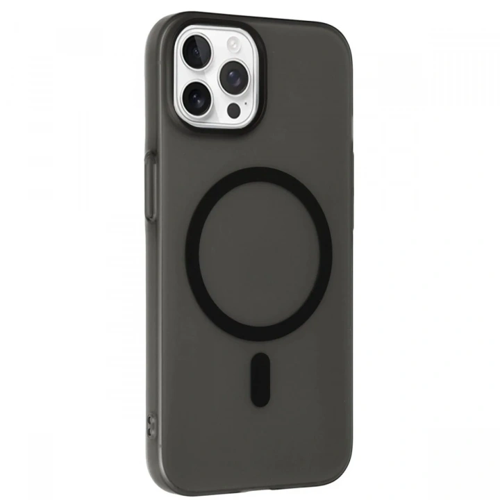Mey İthalat®  iPhone 15 Pro Max Tuna PC Slim Magsafe Kapak - Siyah