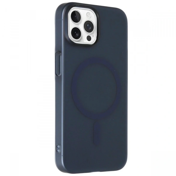 Mey İthalat®  iPhone 15 Pro Tuna PC Slim Magsafe Kapak - Lacivert