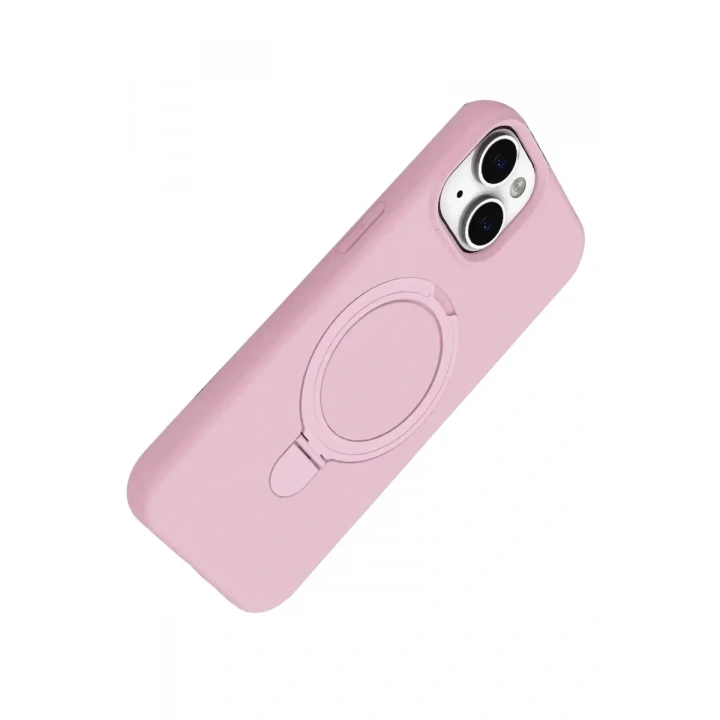 Mey İthalat®   iPhone 15 Regal Magsafe Standlı Kapak - Açık Pembe