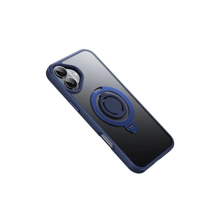 Mey İthalat®  iPhone 16 Avatar 360 Dönen Magsafe Kapak - Lacivert