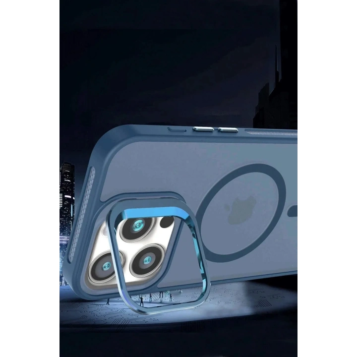 Mey İthalat®  iPhone 16 Flet Lens Magsafe Kapak - Siyah