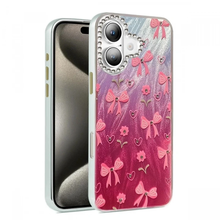 Mey İthalat®  iPhone 16 Kılıf Blade Aynalı Desenli Kapak - Desen 3