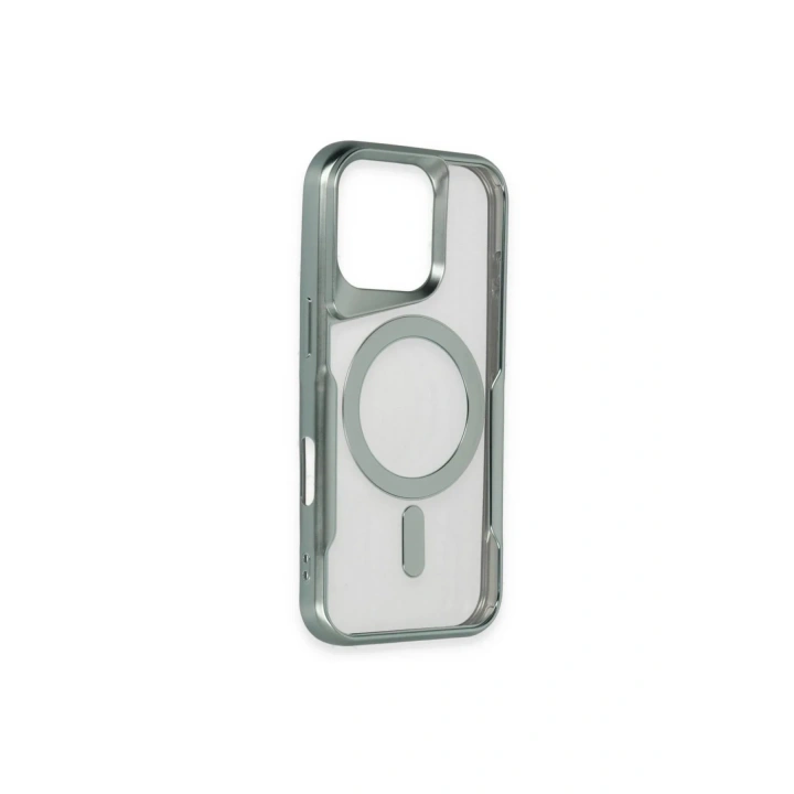 Mey İthalat®  iPhone 16 Kılıf Boyi Magsafe Silikon Kapak - Yeşil