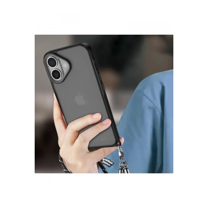 Mey İthalat®   iPhone 16 Kılıf Elegant Kapak - Lacivert