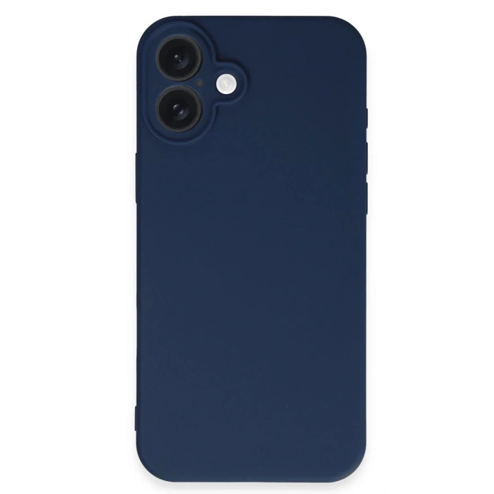 Mey İthalat®  iPhone 16 Kılıf First Silikon - Lacivert