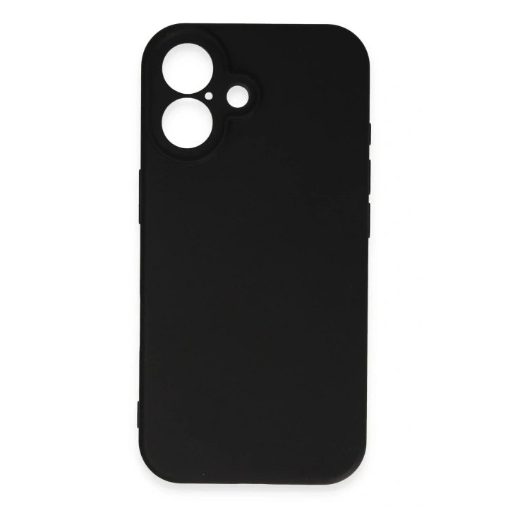 Mey İthalat®  iPhone 16 Kılıf First Silikon - Siyah