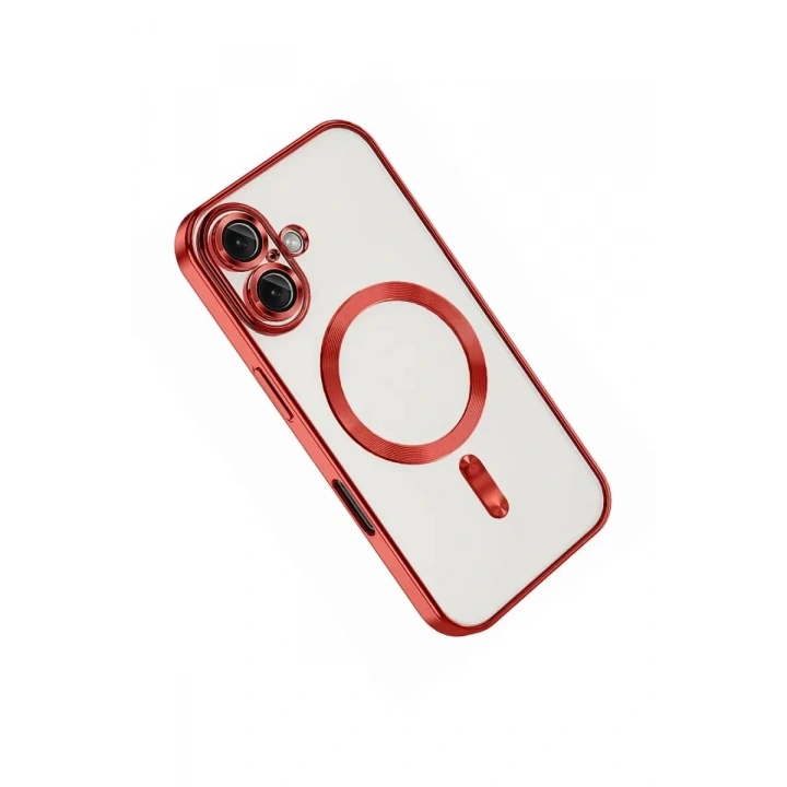 Mey İthalat®   iPhone 16 Kılıf Kross Magneticsafe Kapak - Kırmızı