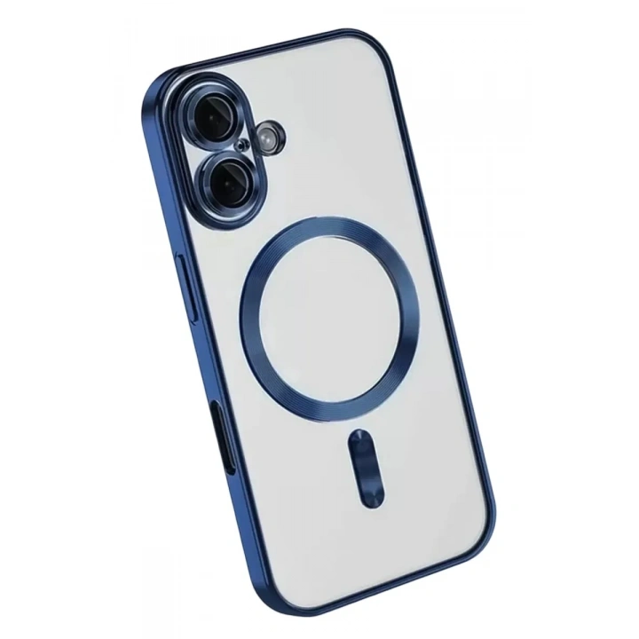 Mey İthalat®   iPhone 16 Kılıf Kross Magneticsafe Kapak - Lacivert