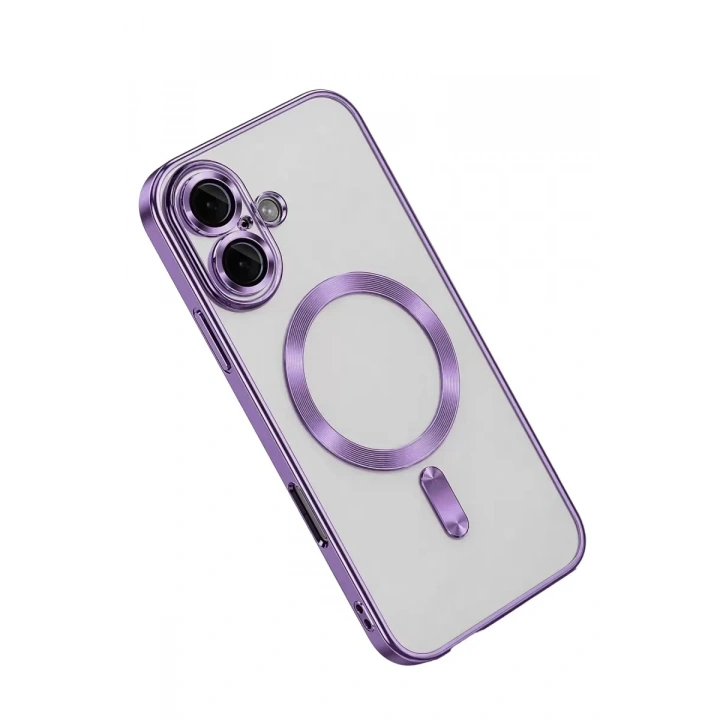 Mey İthalat®   iPhone 16 Kılıf Kross Magneticsafe Kapak - Mor