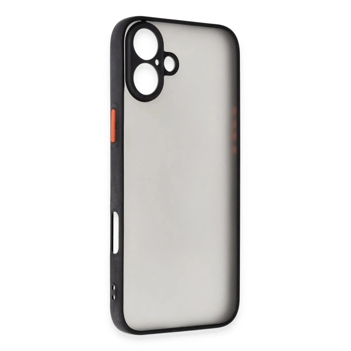 Mey İthalat®  iPhone 16 Kılıf Montreal Silikon Kapak - Siyah