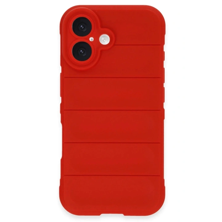 Mey İthalat®  iPhone 16 Kılıf Optimum Silikon - Kırmızı