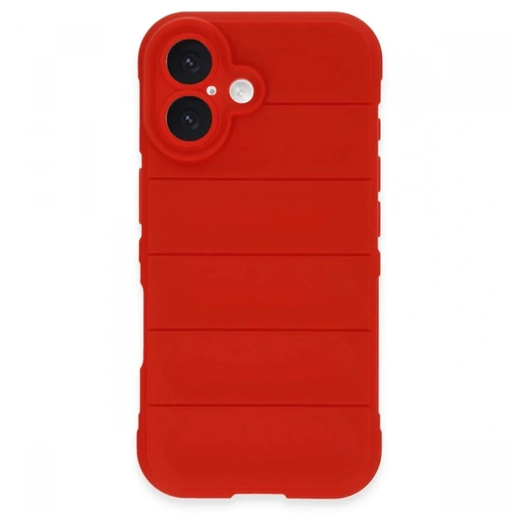 Mey İthalat®  iPhone 16 Kılıf Optimum Silikon - Kırmızı