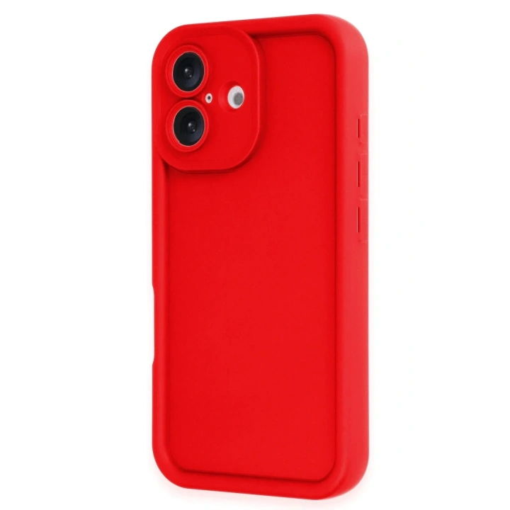 Mey İthalat®  iPhone 16 Kılıf Viera Silikon - Kırmızı