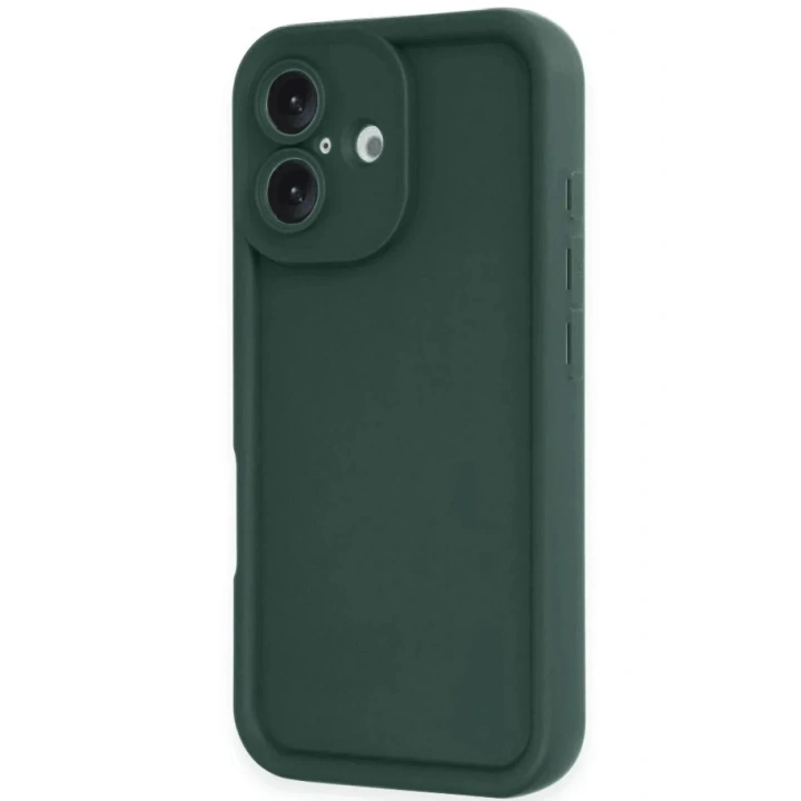 Mey İthalat®  iPhone 16 Kılıf Viera Silikon - Koyu Yeşil