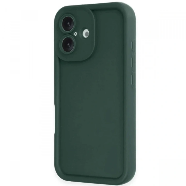 Mey İthalat®  iPhone 16 Kılıf Viera Silikon - Koyu Yeşil