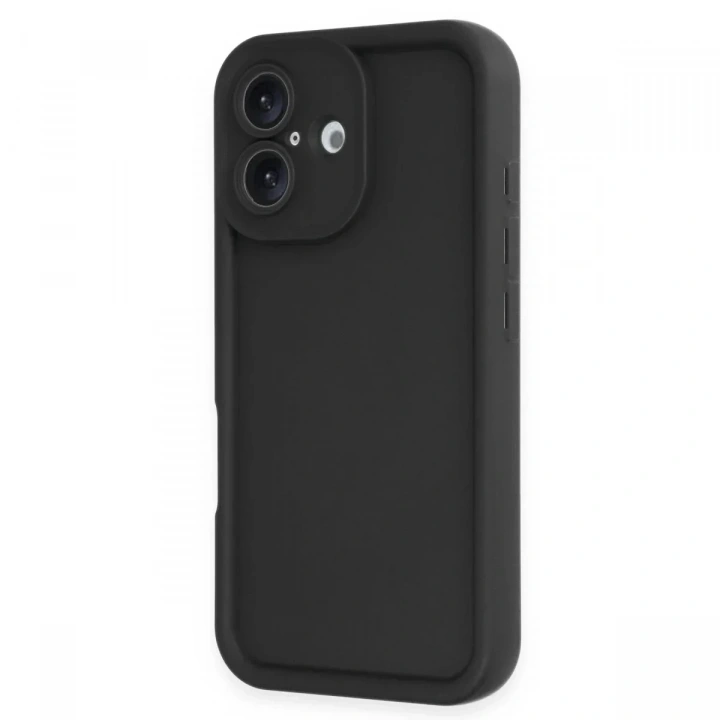 Mey İthalat®  iPhone 16 Kılıf Viera Silikon - Siyah