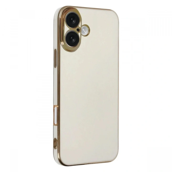 Mey İthalat®  iPhone 16 Kılıf Volet Silikon - Beyaz