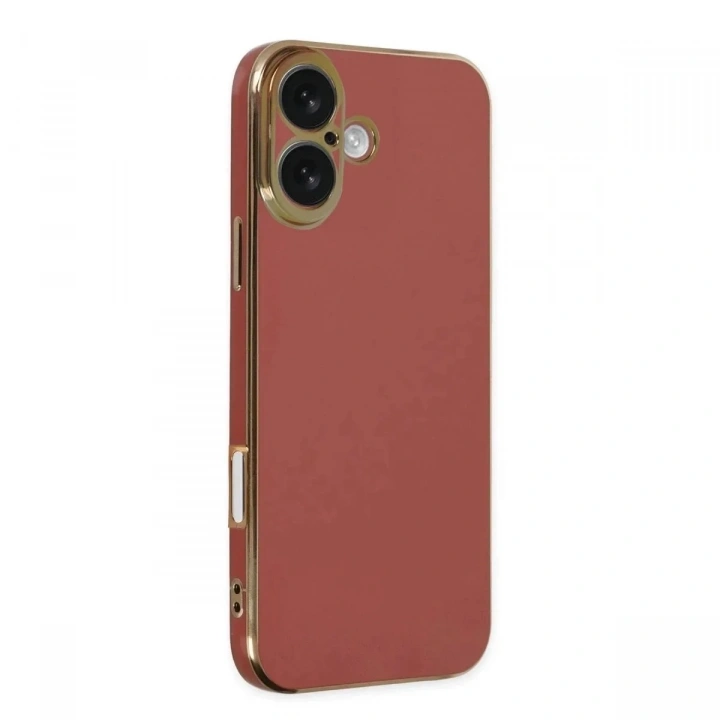 Mey İthalat®  iPhone 16 Kılıf Volet Silikon - Kırmızı