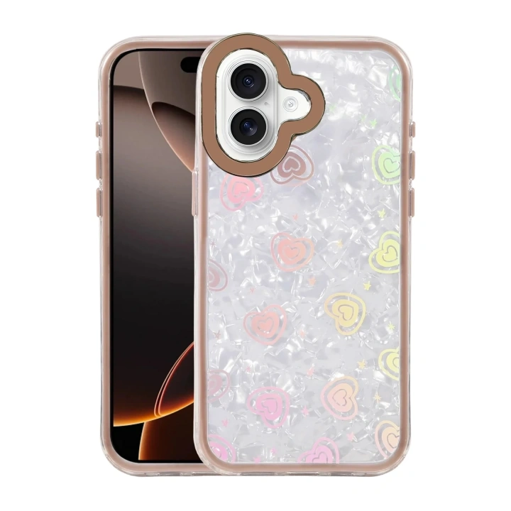 Mey İthalat®   iPhone 16 Lumi Desenli Kapak - Çöl Titanyum