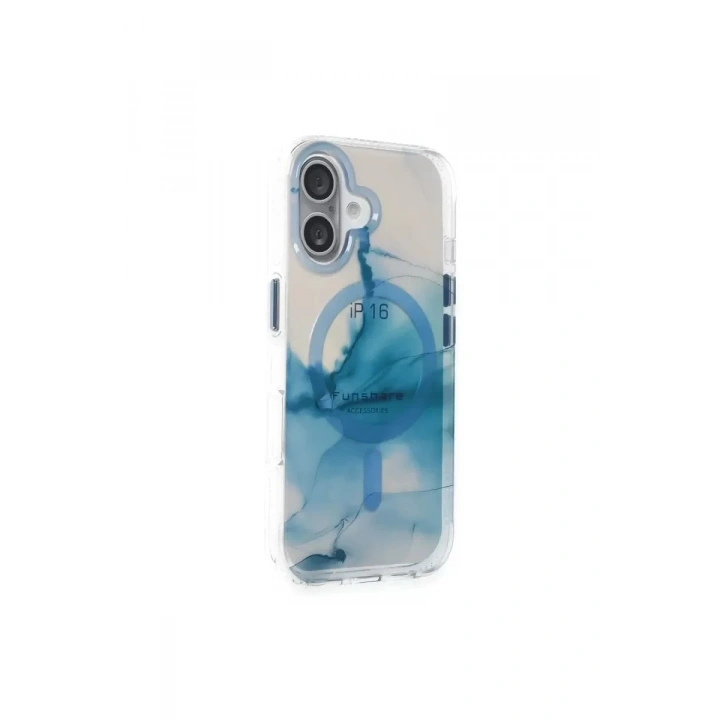 Mey İthalat®   iPhone 16 Phantom Magsafe Kapak - Mavi