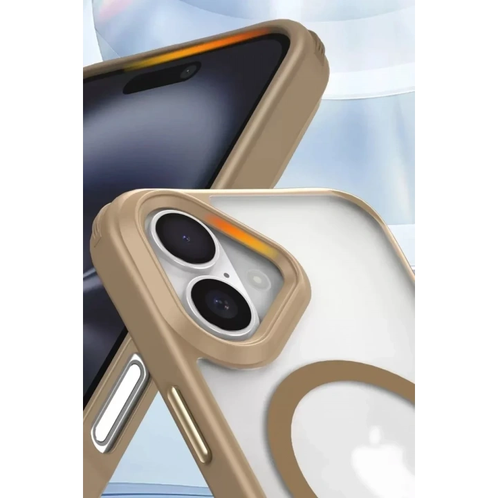 Mey İthalat®   iPhone 16 Plus Kılıf Enka Magsafe Silikon Kılıf - Şeffaf