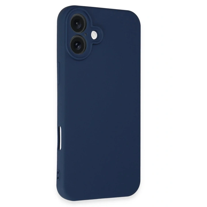 Mey İthalat®  iPhone 16 Plus Kılıf First Silikon - Lacivert