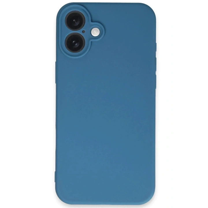 Mey İthalat®  iPhone 16 Plus Kılıf First Silikon - Mavi