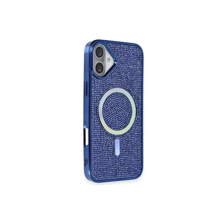 Mey İthalat®  iPhone 16 Plus Kılıf Helen Magsafe Kapak - Lacivert