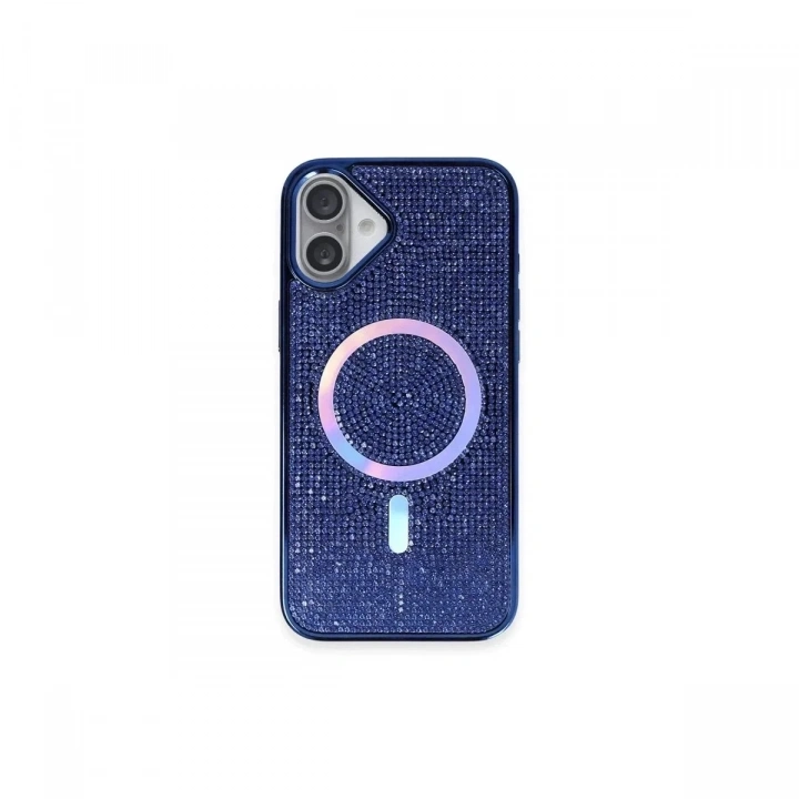 Mey İthalat®  iPhone 16 Plus Kılıf Helen Magsafe Kapak - Lacivert