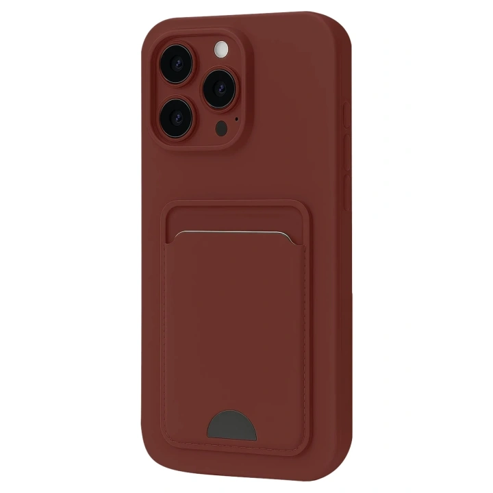 Mey İthalat®  iPhone 16 Plus Kılıf Kelvin Kartvizitli Silikon - Bordo