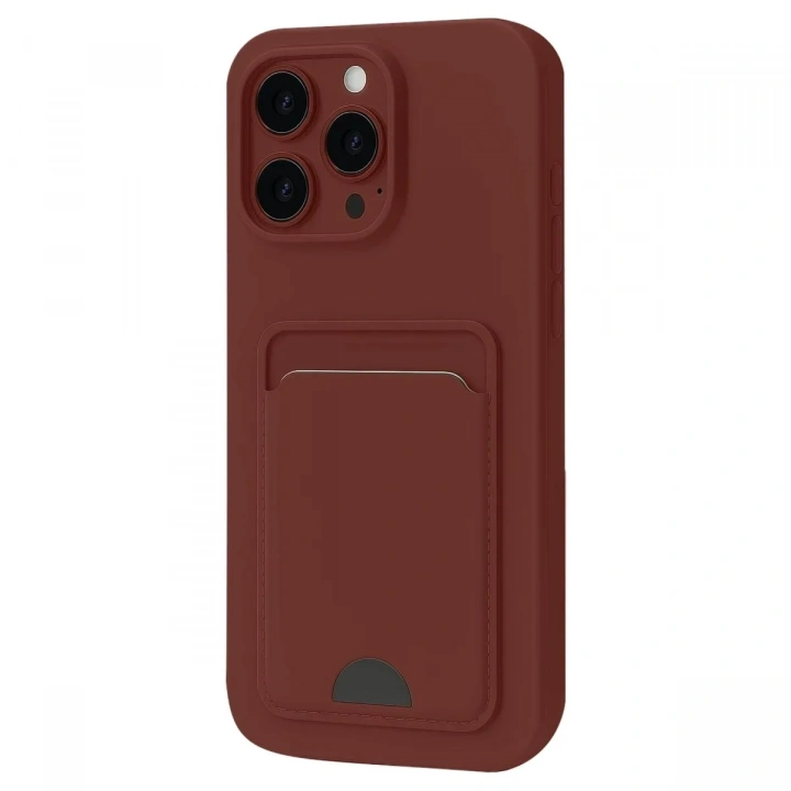 Mey İthalat®  iPhone 16 Plus Kılıf Kelvin Kartvizitli Silikon - Bordo