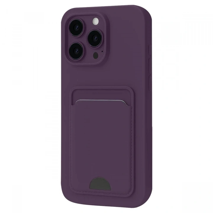 Mey İthalat®  iPhone 16 Plus Kılıf Kelvin Kartvizitli Silikon - Derin Mor