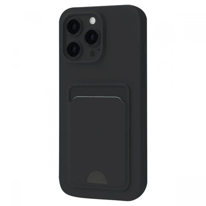 Mey İthalat®  iPhone 16 Plus Kılıf Kelvin Kartvizitli Silikon - Siyah